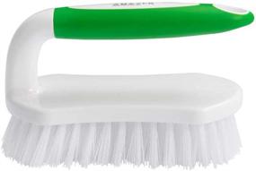 img 2 attached to 🧽 Amazer Scrub Brush Comfort Grip & Flexible Stiff Bristles - Heavy Duty Bathroom, Shower, Sink, Carpet, Floor Cleaner - Pack of 2 (Green+Green)