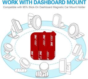 img 2 attached to 🔧 Premium 3M Sticky Adhesive Replacement for Magnetic Car Mount Holder Base - Volport 5 Pack Rectangle Heat Resistant Double Side Tape VHB Sticker Pads - Ideal for Dash Magnet Phone Mounts & Ring Grip Socket