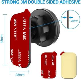 img 3 attached to 🔧 Premium 3M Sticky Adhesive Replacement for Magnetic Car Mount Holder Base - Volport 5 Pack Rectangle Heat Resistant Double Side Tape VHB Sticker Pads - Ideal for Dash Magnet Phone Mounts & Ring Grip Socket