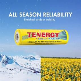 img 1 attached to Трансляция на русский язык данного названия продукта: "Аккумуляторы Tenergy Solla Premium Rechargeable AA NiMH на солнечных батареях, емкостью 1300 мАч для солнечных садовых светильников, защита от утечки, устойчивость к открытому пространству, срок службы более 5 лет, сертификация UL, предварительная зарядка, набор из 8 штук".