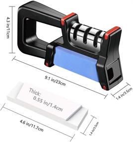 img 2 attached to 🔪 Повысьте эффективность своих кухонных ножей с помощью 3-х ступенчатой точилки для ножей - восстанавливайте, восстанавливайте и полируйте лезвия с помощью точильного камня 400 и 5000 зерен - идеально подходит для поваров, охотников и владельцев складных ножей