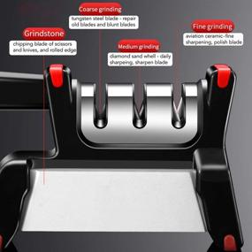 img 1 attached to 🔪 Повысьте эффективность своих кухонных ножей с помощью 3-х ступенчатой точилки для ножей - восстанавливайте, восстанавливайте и полируйте лезвия с помощью точильного камня 400 и 5000 зерен - идеально подходит для поваров, охотников и владельцев складных ножей