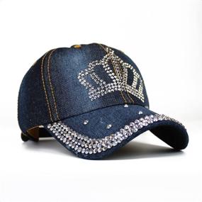 img 3 attached to Gudessly Adjustable Rhinestone Bejeweled Baseball Outdoor Recreation and Hiking & Outdoor Recreation Clothing