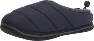 outdoor camping slipper: weatherproof men's nylon 🏕️ puffer house shoe with collapsible back - indoor/outdoor slipper logo