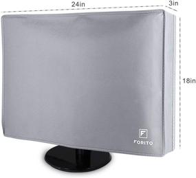 img 3 attached to 🖥️ Universal Monitor Dust Cover Sleeve - 23-25" Scratch Resistant Nonwoven Full Body Protection for Computer Monitor - LED LCD Screen (Size: 24W x 18H x 3D) - Gray