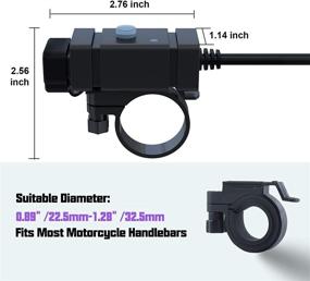 img 3 attached to iMESTOU USB C Motorcycle Phone Charger Kit with Quick Charge 3.0, Dual USB 18W QC 3.0 Handlebar Cellphone Charge Adapter, Switch & Fuse - 12V/24V Motorcycles