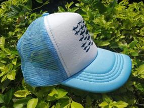 img 2 attached to Adjustable Baseball Trucker Hat for Boys - Ocean Floral Design