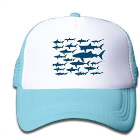 img 4 attached to Adjustable Baseball Trucker Hat for Boys - Ocean Floral Design