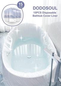 img 3 attached to 🛁 DODOSOUL 15PCS Disposable Bathtub Cover Liner - High Temperature Resistance, Large Size (102 × 47Inch) – Ideal for Salon/Hotel/Home/Wood Barrel/Spa Bathtub