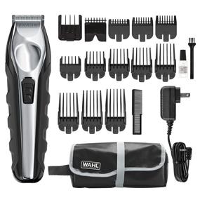 img 4 attached to Wahl Lithium Ion Total Beard Trimmer with 13 Guide Combs for Effortless Grooming – Model 9888