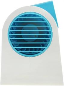 img 2 attached to 🌀 Portable USB Mini Bladeless Fan & Mini-Air Conditioner for Desktop, Laptop, Tablet, MAC - Stay Cool, Ergonomic Handle Cooler - Small, Desk/Table Fan for Optimal Cooling