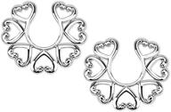 retro-inspired clip-on non-pierce nipple rings: exquisite vintage hearts design (sold as pair) logo