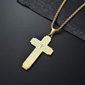 img 2 attached to Stainless Father Prayer Pendant Necklace