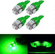 sawe - 168 194 2825 t10 w5w 5050 5-smd led license plate dome map lights bulbs (4 pieces) (green) logo