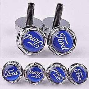 img 1 attached to 🔩 Set of 4 High-quality Zinc Alloy License Plate Frame Bolt Screws Fastener Kit