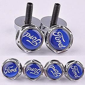 img 3 attached to 🔩 Set of 4 High-quality Zinc Alloy License Plate Frame Bolt Screws Fastener Kit