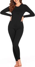 img 3 attached to Ekouaer Womens Thermal Underwear Fleece Sports & Fitness