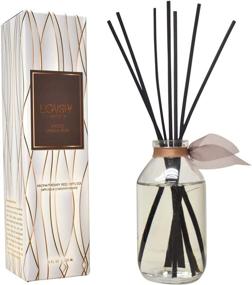 img 1 attached to 🕯️ LOVSPA Smoked Vanilla Bean Reed Diffuser Set - Scented Stick Room Freshener with Smoky Tahitian Vanilla, Sandalwood, Leather, and Southern Bourbon - Handmade in the USA