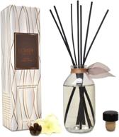 🕯️ lovspa smoked vanilla bean reed diffuser set - scented stick room freshener with smoky tahitian vanilla, sandalwood, leather, and southern bourbon - handmade in the usa logo