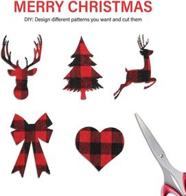 img 1 attached to 🎄 Travel-Friendly Buffalo Checkered Adhesive Christmas Transfers: Easy Festive Decoration Solution!