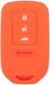 img 3 attached to SEGADEN Silicone Cover Protector Case Holder Skin Jacket Compatible With HONDA 3 1 Hold Button 4 Buttons Smart Remote Key Fob CV4210 Orange