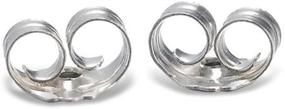 img 1 attached to 💎 Left Coast S925 Sterling Silver Elastic Back Earring Backing - Small Ear Nuts Replacement (20pcs)