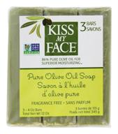 🌿 ultimate refreshment: kiss my face soap bar 3pk pure olvo for all-natural skin care logo