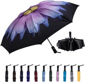img 4 attached to ☂️ Travel Inverted Automatic Umbrella by NOOFORMER
