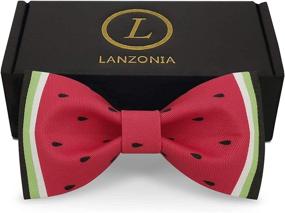 img 1 attached to Playful Watermelon-inspired Bow: Lanzonia Funny Patterned Delight