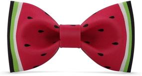 img 4 attached to Playful Watermelon-inspired Bow: Lanzonia Funny Patterned Delight