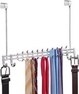 🚪 mdesign metal over door hanging closet storage organizer rack - chrome логотип