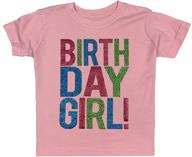 🎂 adorable birthday toddler t shirt with white sleeves - girls' tops, tees & blouses logo