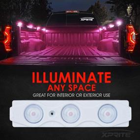 img 2 attached to Xprite Pink LED Truck Bed Light Kits With On/Off Switch