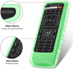 img 2 attached to 📱 Fintie Remote Case for Vizio XRT112/XRV4TV - Lightweight Anti-Slip Silicone Cover, Green Glow in The Dark