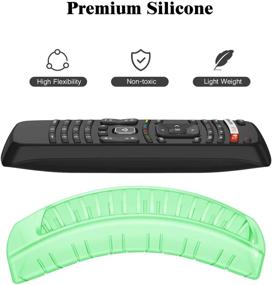 img 3 attached to 📱 Fintie Remote Case for Vizio XRT112/XRV4TV - Lightweight Anti-Slip Silicone Cover, Green Glow in The Dark