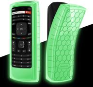 📱 fintie remote case for vizio xrt112/xrv4tv - lightweight anti-slip silicone cover, green glow in the dark logo