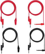 🔌 upgrade your electrical testing toolkit with the sumnacon multimeter test lead set - stackable banana plug to minigrabber, banana plug to alligator clips test cable kit, flexible silicone electrical test wire leads with protective logo