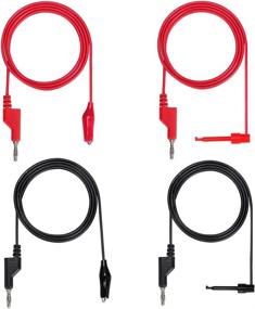 img 4 attached to 🔌 Upgrade your electrical testing toolkit with the Sumnacon Multimeter Test Lead Set - Stackable Banana Plug to Minigrabber, Banana Plug to Alligator Clips Test Cable Kit, Flexible Silicone Electrical Test Wire Leads with Protective