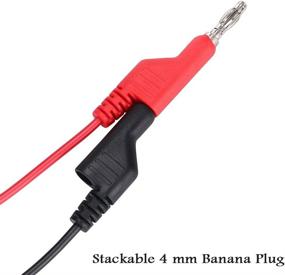 img 2 attached to 🔌 Upgrade your electrical testing toolkit with the Sumnacon Multimeter Test Lead Set - Stackable Banana Plug to Minigrabber, Banana Plug to Alligator Clips Test Cable Kit, Flexible Silicone Electrical Test Wire Leads with Protective