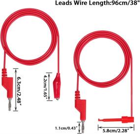 img 3 attached to 🔌 Upgrade your electrical testing toolkit with the Sumnacon Multimeter Test Lead Set - Stackable Banana Plug to Minigrabber, Banana Plug to Alligator Clips Test Cable Kit, Flexible Silicone Electrical Test Wire Leads with Protective