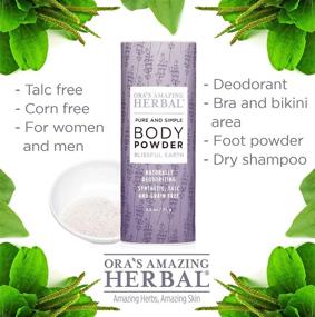 img 2 attached to 🌿 Ora's Amazing Herbal: Natural Body Powder Trio - 2.5oz Pack, Talc-free, Gluten-free, USA-made, Blissful Earth Scent, Non-GMO with Essential Oils