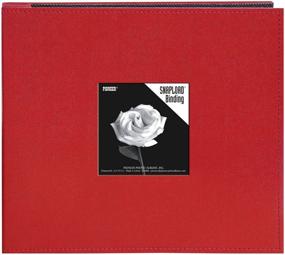 img 1 attached to 📚 Red Pioneer 8x8 Snapload Sewn Leatherette Frame Cover Memory Book