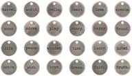 🔑 tim holtz idea-ology typed tokens: pack of 24, antique nickel finish - th93203 review & buying guide logo