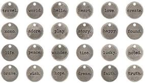 img 2 attached to 🔑 Tim Holtz Idea-ology Typed Tokens: Pack of 24, Antique Nickel Finish - TH93203 Review & Buying Guide