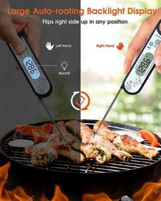 img 2 attached to 🌡️ Marsno Instant Read Meat Thermometer: Backlit, Calibration & Foldable Probe – Waterproof Digital Food Thermometer for Kitchen, BBQ Grill, Smoker, Oil Fry, Candy