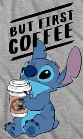 img 1 attached to 👕 Disney Stitch Coffee T-Shirt for Men - Heathered Men's Clothing in T-Shirts & Tanks