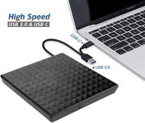 img 3 attached to Yakry C12 USB 3.0 Type-C External DVD Drive - CD-RW Burner Writer Player for MacBook Air, MacBook Pro, Mac OS, PC Laptop (Black)
