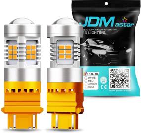 img 4 attached to 🔆 JDM ASTAR PX Чипы 3057 3156 3157 4057 4157 Супер Яркие Желто-янтарные LED-лампы для поворотников.