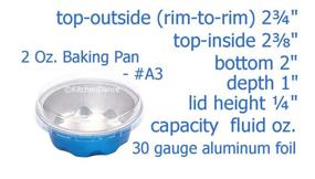 img 2 attached to KitchenDance Colored Disposable Aluminum 2 Ounce Fluted Cups- Lid And Color Options- #A3 (Blue With Lids