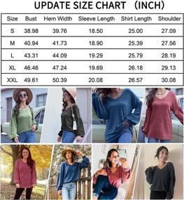 img 1 attached to 👚 KIMSOONG Women's V Neck Lantern Sleeve Tops | Fall Sweatshirt Shirts | Tunic Blouses